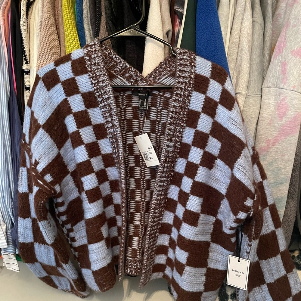 Checkered Cardigan